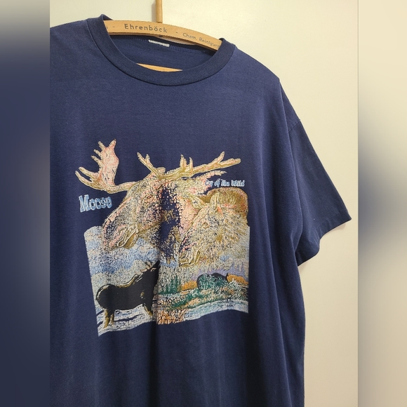 Vintage - 90s Single Stitch Moose Graphic - Size XXL - Picture 2 of 7